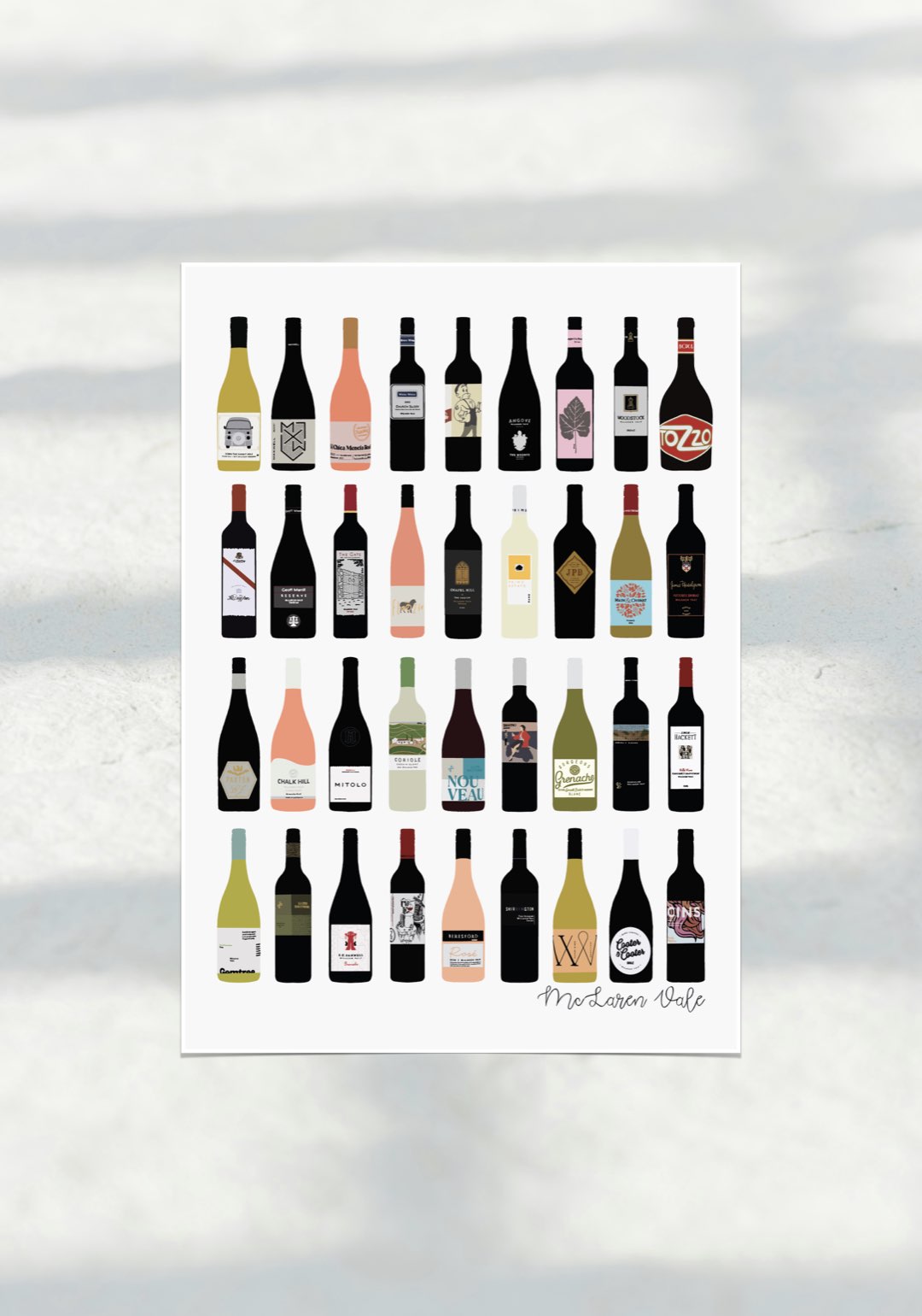 McLaren Vale Wines Travel Print