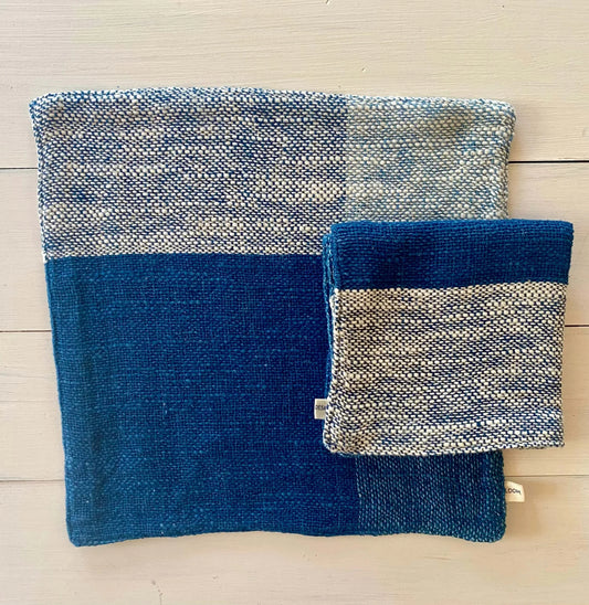 Loom Face Washer- Indigo