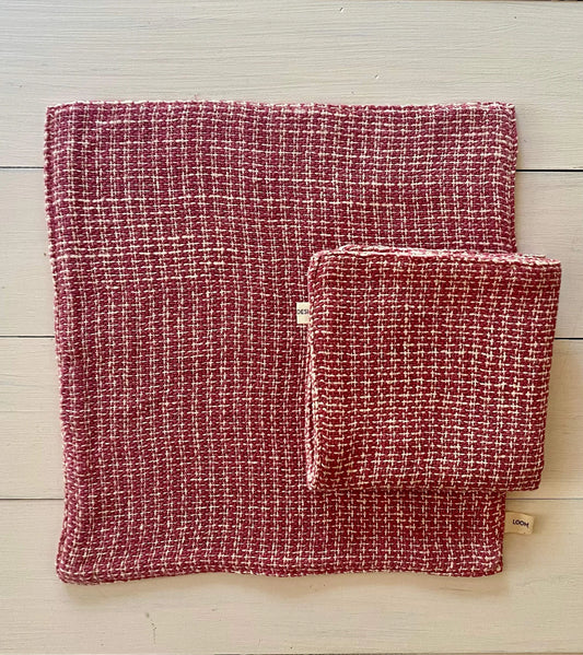 Loom Face Washer- Pink Weave
