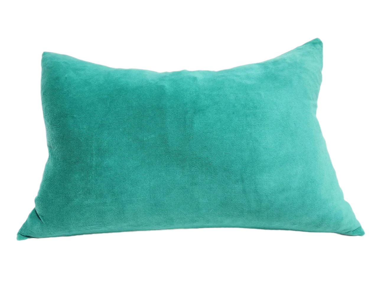 Macey- Font Velvet/ Linen Cushion 40x60cm -Metal green