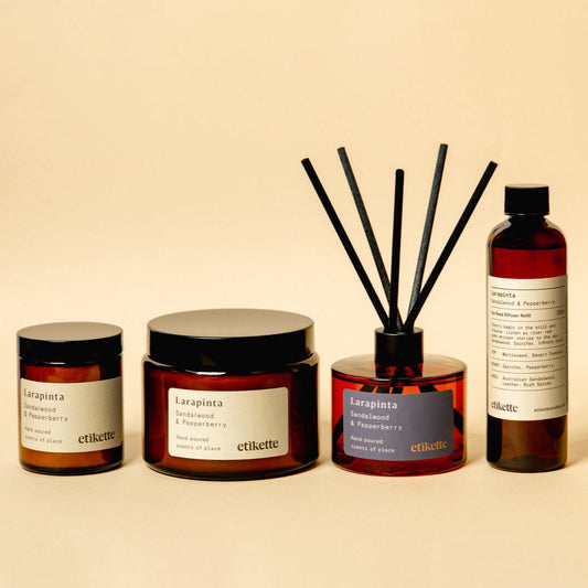 Larapinta Candles & Diffuser in Sandalwood & Pepperberry