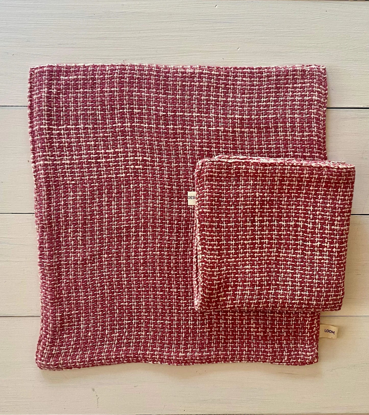 Loom Face Washer- Pink Weave